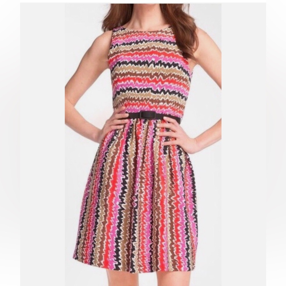 Trina Turk Fiesta Stripe Esperanza Silk Lined Dress Women’s Sz 0